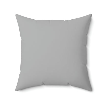 Spun Polyester Square Pillow Case “Pooh on Light Gray”