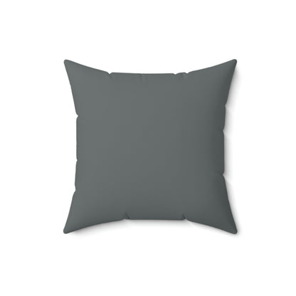 Spun Polyester Square Pillow Case "Mom Wow on Dark Gray”