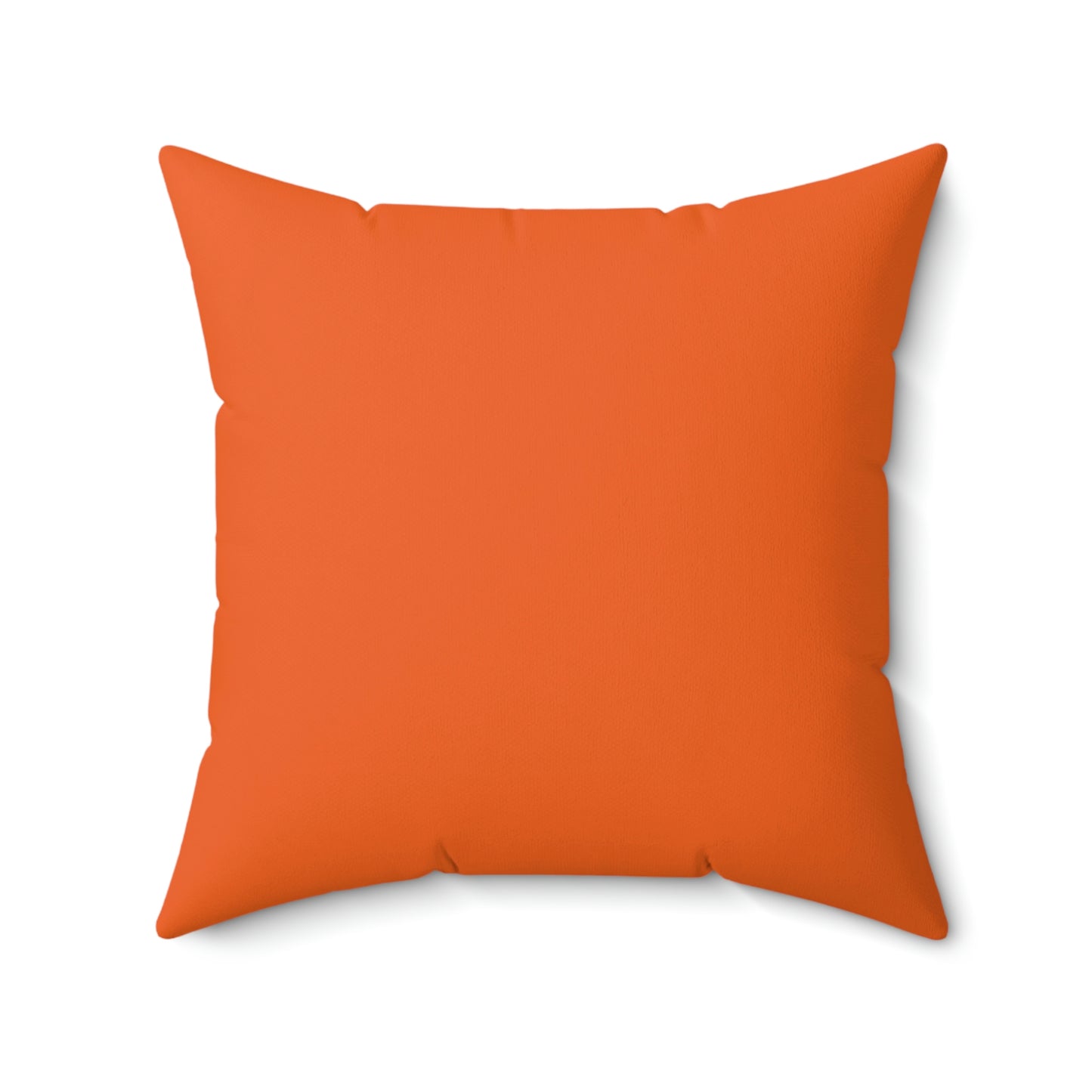 Spun Polyester Square Pillow Case "Mom Flowers on Orange”