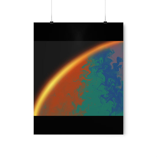 Premium Matte vertical posters  "Orbital Planet"
