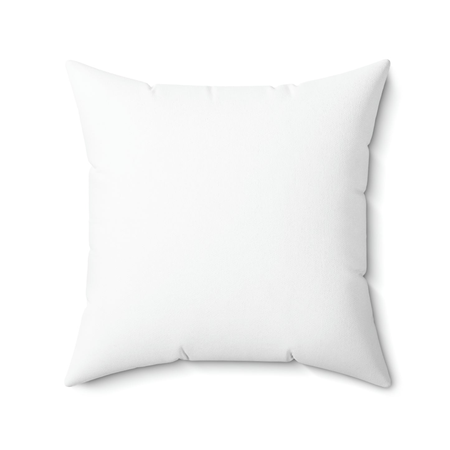 Spun Polyester Square Pillow Case ”Roof on White”