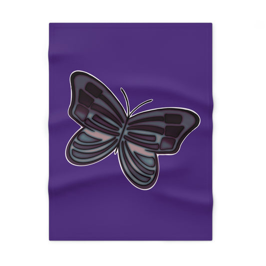 Soft Fleece Baby Blanket  "Butterfly 3"