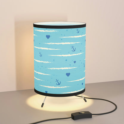 Tripod Lamp with High-Res Printed Shade, US\CA plug “Sailing”