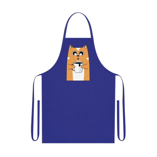 Cotton Apron ”Cat and Coffee”