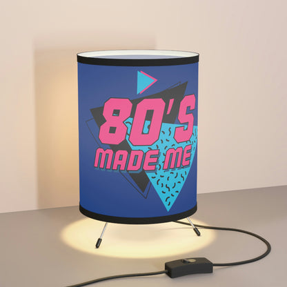 Tripod Lamp with High-Res Printed Shade, US\CA plug “80s Made Me”