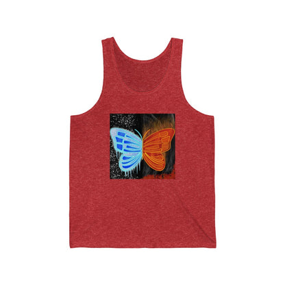 Unisex Jersey Tank “Fire and Ice Butterfly”