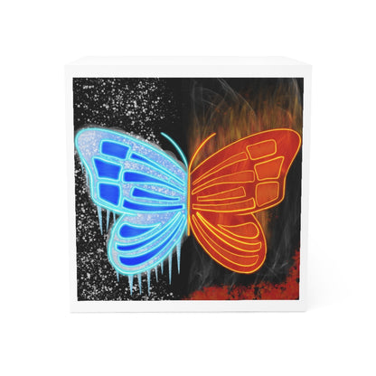 Note Cube  "Fire and Ice Butterfly"