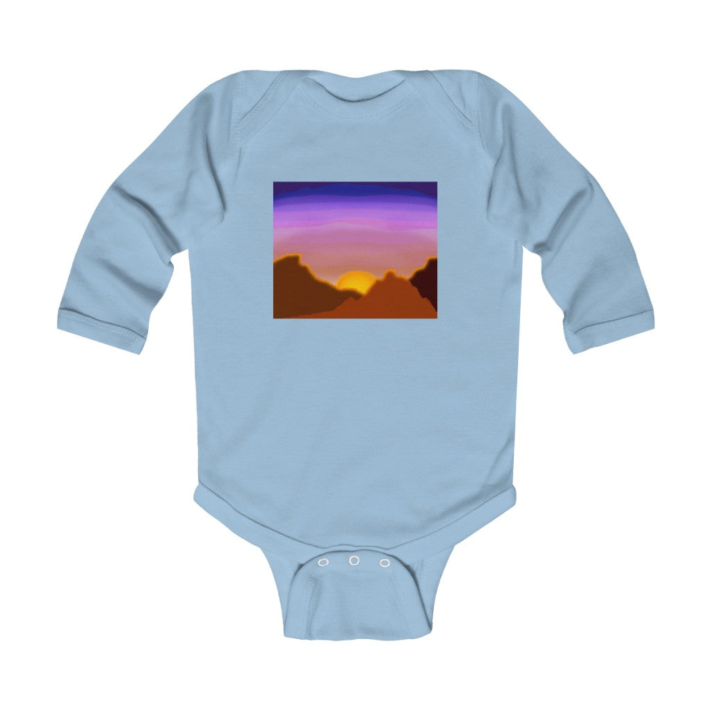 Infant Long Sleeve Bodysuit  "Blue Mountain Sunset"