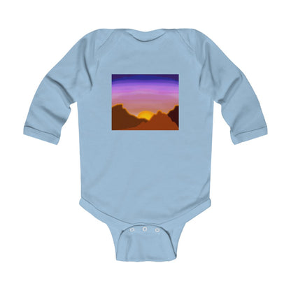 Infant Long Sleeve Bodysuit  "Blue Mountain Sunset"