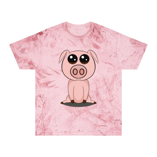 Unisex Color Blast T-Shirt  "Cute Bacon"