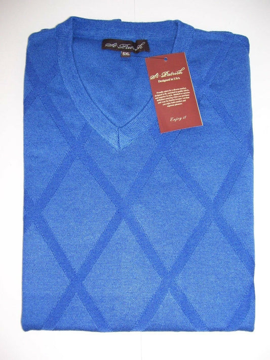 MashasCorner.com  Men's V-Neck Blue Argyle Sweater Vests