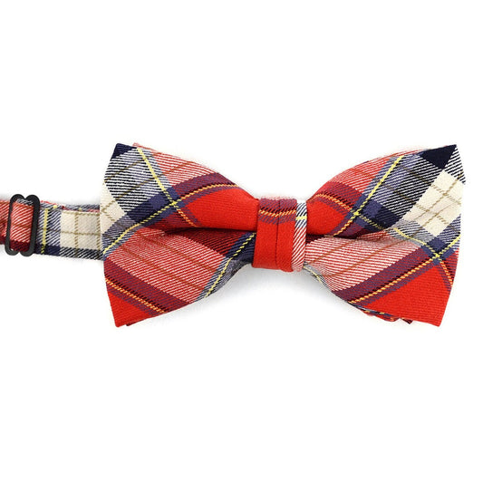 MashasCorner.com  Men's Plaid Flannel Cotton Banded Bow Tie - MCNFB1636