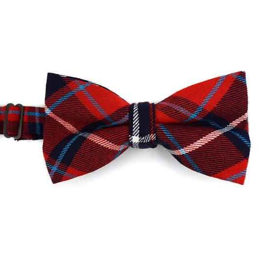 MashasCorner.com  Men's Plaid Flannel Cotton Banded Bow Tie - MCNFB1637