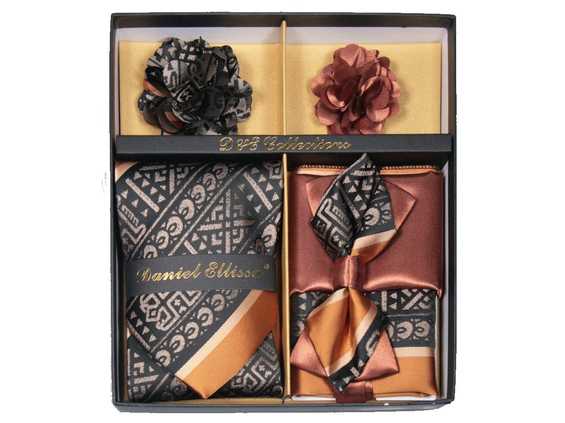 MashasCorner.com  Daniel Ellissa - Copper Black Bow & Neck Tie 6 Set - DE 119