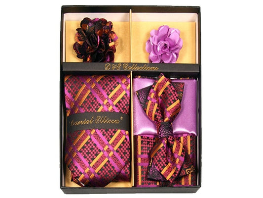 MashasCorner.com  Daniel Ellissa - Pink Gold Bow & Neck Tie 6 Box Set - DE 125