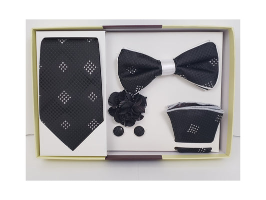 MashasCorner.com  St. Patrick - Black Bow & Neck Tie Box 5 Set - GTB715-4