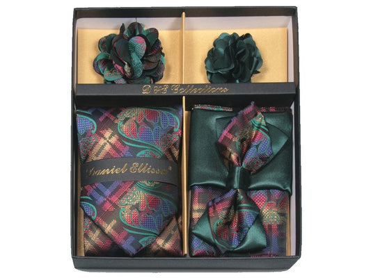 MashasCorner.com  Daniel Ellissa - Green Yellow Bow & Neck Tie 6 Set - DE 112