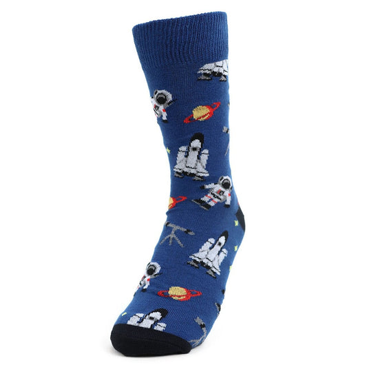 MashasCorner.com   Men's Astronaut Novelty Socks - MC-NVS1919-Navy