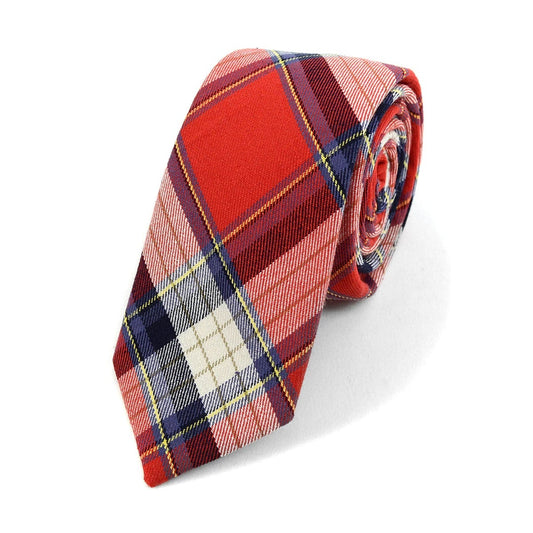 MashasCorner.com  Men's Plaid Flannel 2.25" Cotton Slim Neck Tie - MCMPPW1636