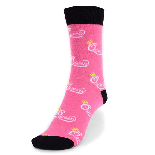 MashasCorner.com   Women's Queen Novelty Socks Pink - MCLNVS1760