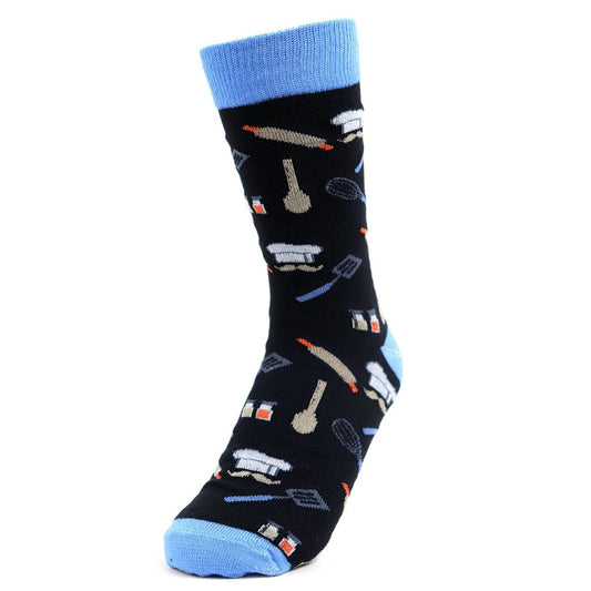 MashasCorner.com   Women's Chef Novelty Fun Socks Black - MCLNVS1904-BK