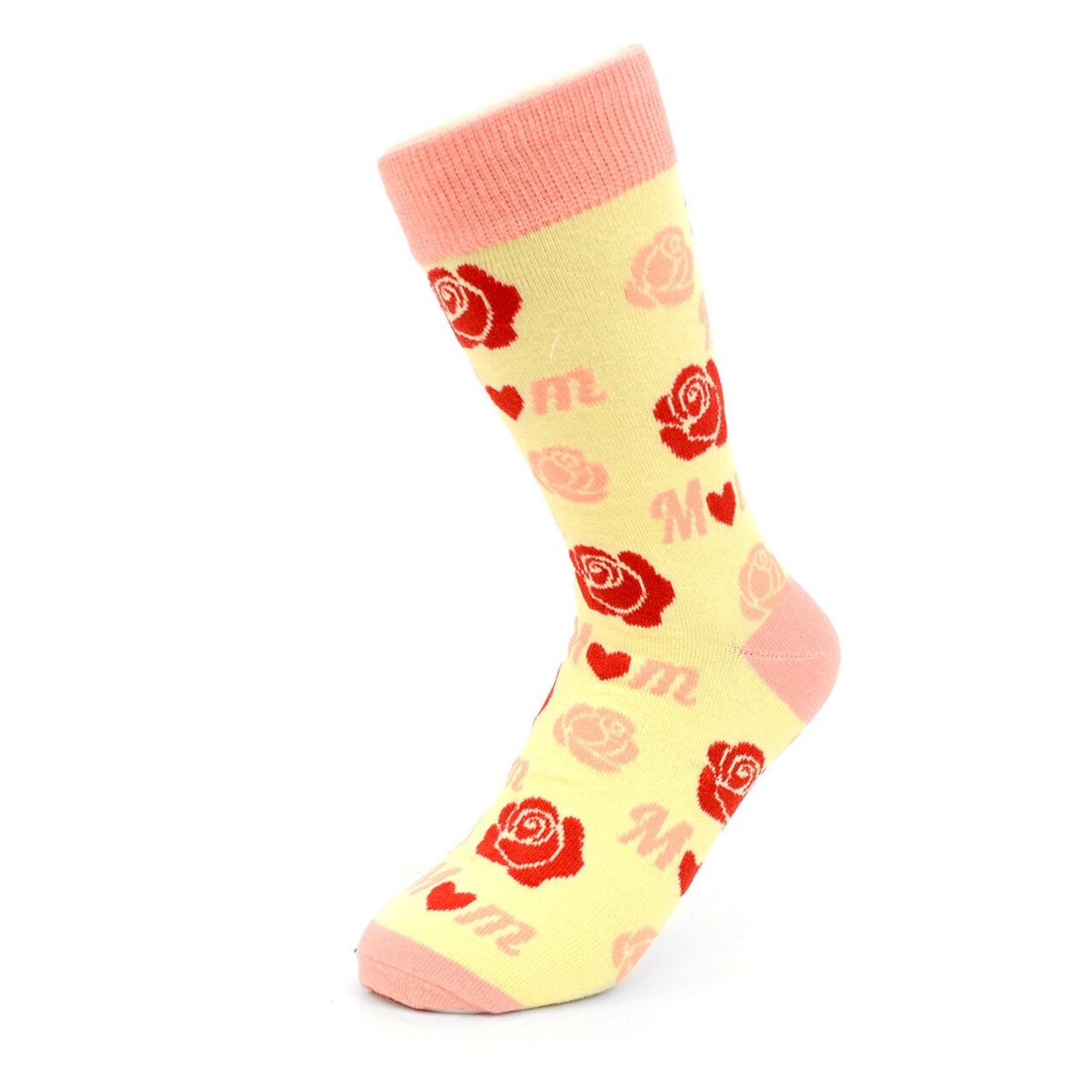 MashasCorner.com   Women's Mom Novelty Socks Roses - MCLNVS19355-YW