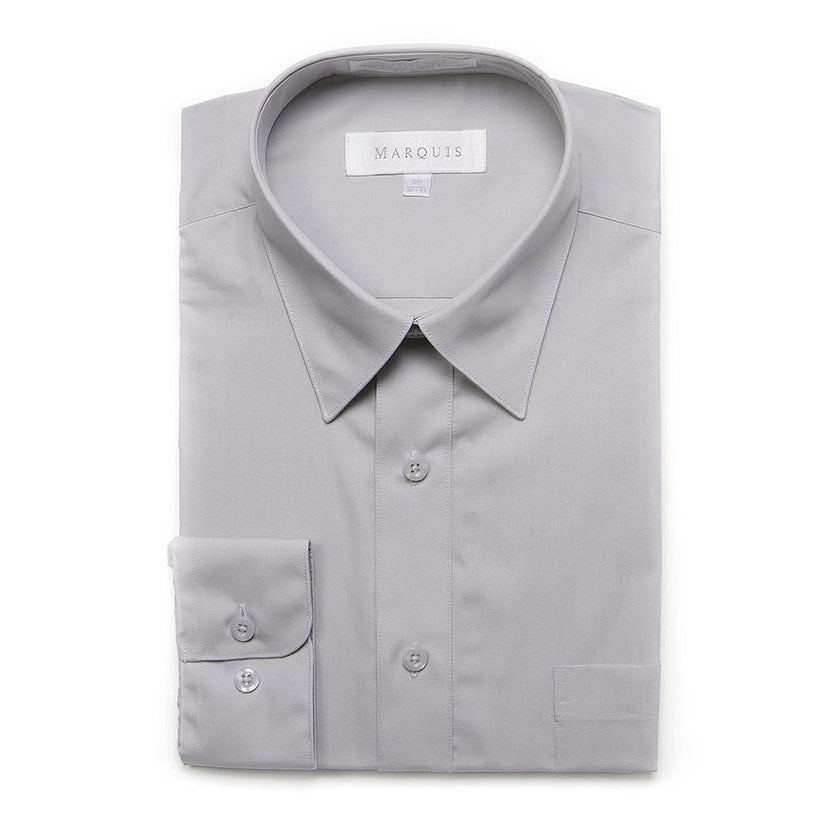 MashasCorner.com  Marquis Solid Classic Fit Long Sleeve Dress Shirt 2XL 3XL 4XL 5XL 6XL 18.5 19.5 20.5 22.0 24.0