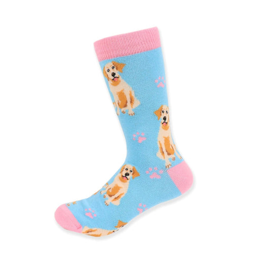 MashasCorner.com   Women's Novelty Retriever Socks Blue - MCLNVS19411-LTBL