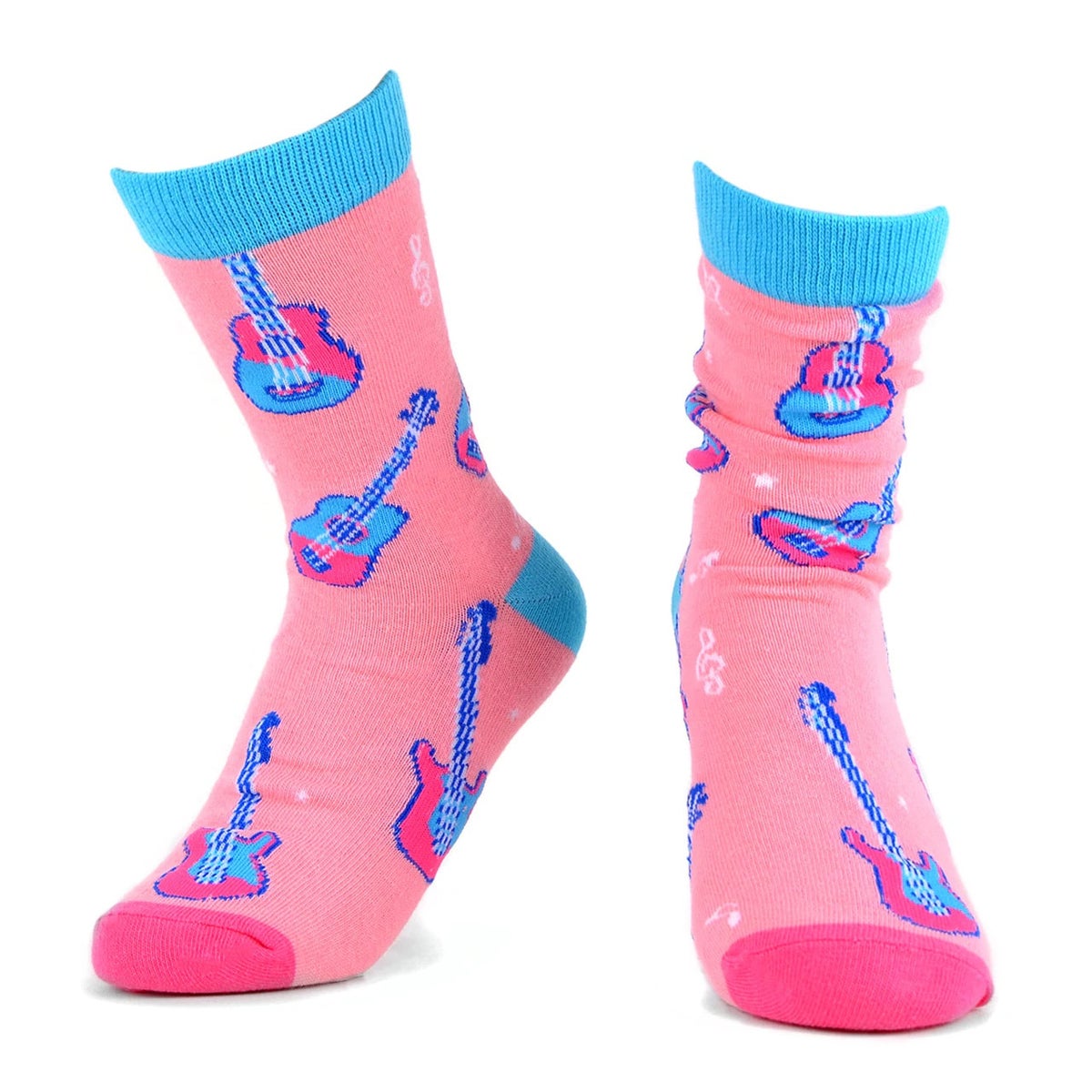 <p><strong>Women's Guitar Novelty Socks</strong></p><p>Who said that socks have to be boring? Colorful, novelty or funny socks is the way to go. That&rsquo;s why we have a wide range of different colors and design for the different passions and interest. They could be your perfect gift choices for all occasions.</p><ul><li>70% Cotton, 25% Polyester, 5% spandex</li><li>Sock size: 9-11</li><li>Shoe size: 4-10</li><li>Machine wash, tumble dry low</li><li>Imported</li></ul>