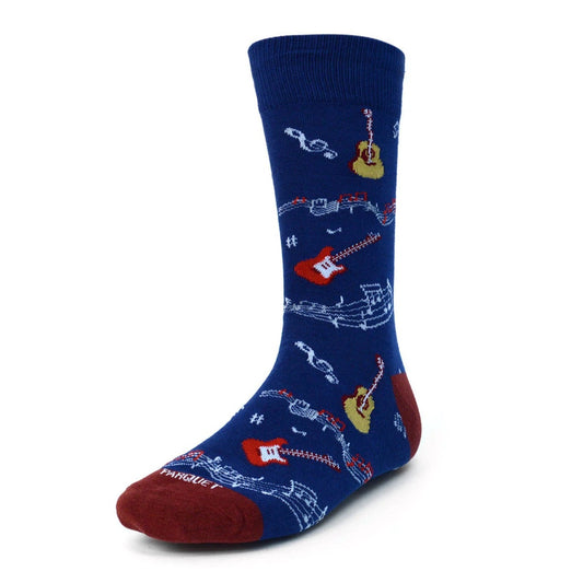 MashasCorner.com   Men's Guitar & Music Notes Premium Collection Novelty Socks - MCNVPS2003