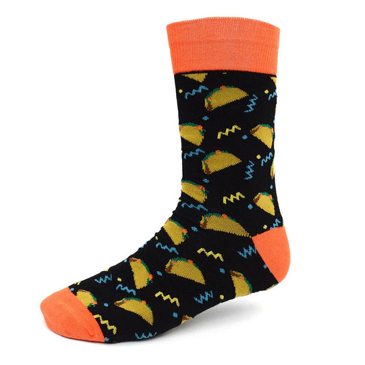 MashasCorner.com   Men's Tacos Novelty Socks Black - MCNVS1730