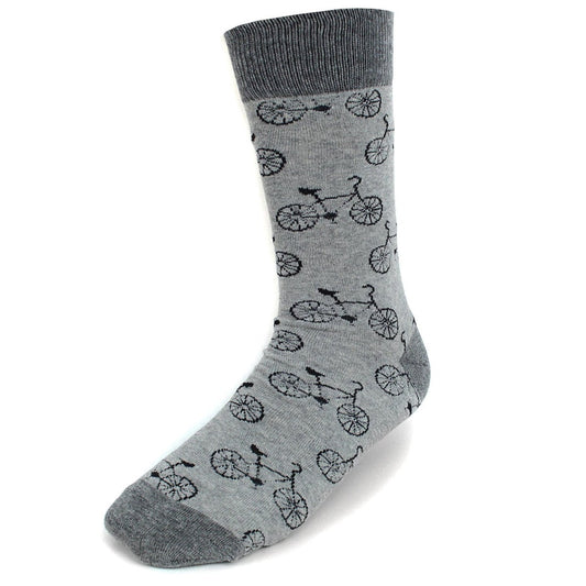 MashasCorner.com   Men's Bicycle Novelty Socks - MCNVS1775-GRY