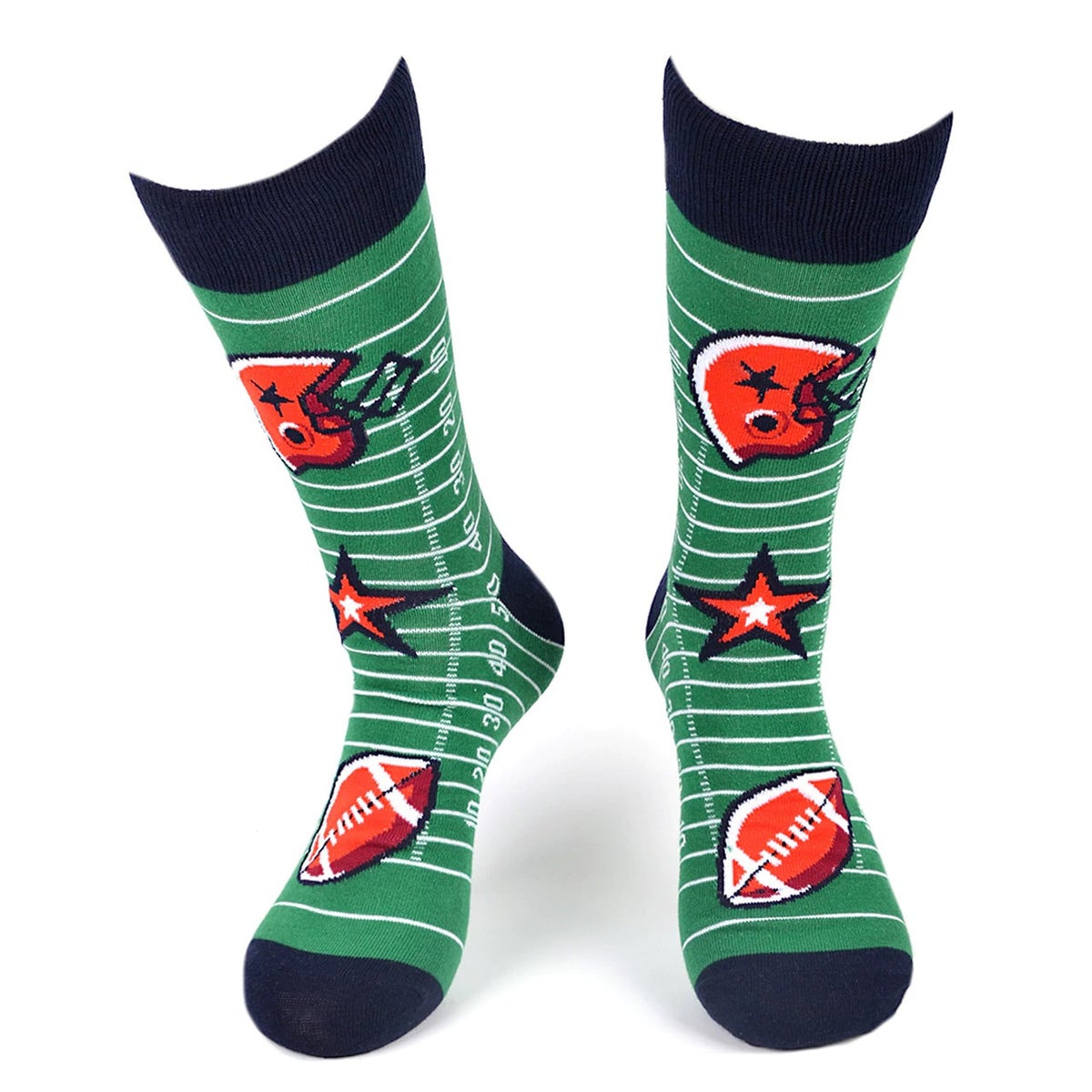 MashasCorner.com   Men's Football Novelty Socks - MCNVS19575-GRN